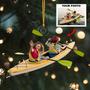 Custom Photo Ornament, Christmas Gift For Kayak Lover, Kayakers