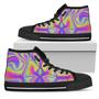 Abstract Holographic Trippy Print Women's High Top Shoes