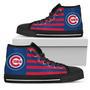 American Flag Chicago Cubs High Top Shoes