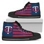 American Flag Minnesota Twins High Top Shoes