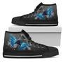 Angel Wings Carolina Panthers High Top Shoes