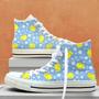 Baby Rubber Ducks In Water Pattern High Top Shoes, Unisex Sneakers, Men And Women High Top Sneakers