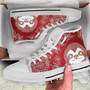 Boho Sloth Red High Top Shoes