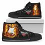 Bon Jovi Sneakers Fire Guitar High Top Shoes Gift For Fan High Top Shoes