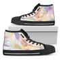 Bright Holographic Print Black High Top Shoes