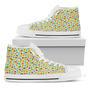 Christmas Emoji Pattern Print White High Top Shoes