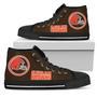 Circle Logo Cleveland Browns High Top Shoes