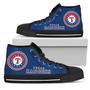 Circle Logo Texas Rangers High Top Shoes