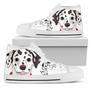 Dalmatian Sneakers High Top Shoes Funny