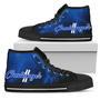 Dodge Challenger Thunder High Top Shoes Blue