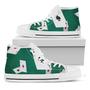 Falling Poker Cards Print White High Top Shoes