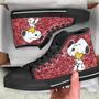 Funny Snoopy And Woodstock Canvas Shoes Charlie Brown Custom High Top Peanuts The Snoopy Show Animation