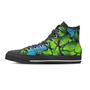 Green And Blue Butterfly Print Women's High Top Shoes