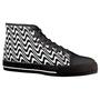 Hypnotize Swirl Black High Top Canvas Shoes Riddim Made Festival Sneakers, Edm Rave Shoes, Streetwear,