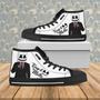 Marshmello Canvas High Top Marshmello Custom Shoes Marshmello Dj Shoes Hip Hop Celebrity Black