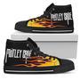 Motley Crue High Top Shoes Flame Sneakers Music Fan High Top Shoes