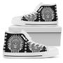 Native American Indian Skull Men High Top Shoes