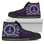 Peace Mandala Purple High Top Shoes