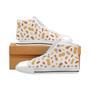 peanuts pattern Men's High Top Shoes White