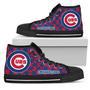 Puzzle Logo With Chicago Cubs High Top Shoes