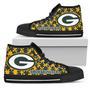 Puzzle Logo With Green Bay Packers High Top Shoes