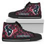 Puzzle Logo With Houston Texans High Top Shoes