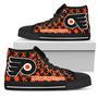 Puzzle Logo With Philadelphia Flyers High Top Shoes