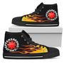 Red Hot Chili Peppers High Top Shoes Flame Sneakers Music Fan High Top Shoes