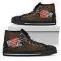 Scratch Of The Wolf Cleveland Browns High Top Shoes