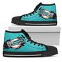 Scratch Of The Wolf Miami Dolphins High Top Shoes