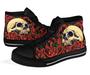 Skull Roses High Tops For Men, Canvas Shoes For Women, Colorful Sneakers Gift For Skull Lover, High
