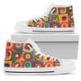 Squares with Concentric Circles by Kandinsky High Top Shoes