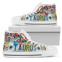 Taurus Horoscope License Plate High Top Shoes