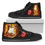 The Rolling Stones Sneakers Fire Guitar High Top Shoes Idea High Top Shoes