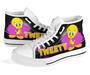 Tweety Sneakers High Top Shoes Looney Tunes Fan High Top Shoes