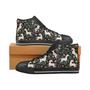 Unicorns forest background Women's High Top Shoes Black