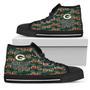 Wave Of Ball Green Bay Packers High Top Shoes