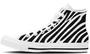 Zebra Print High Tops Canvas Shoes