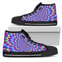 Abstract Dizzy Moving Optical Illusion Men's High Top Shoes