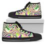 Abstract Holographic Liquid Trippy Print Women's High Top Shoes