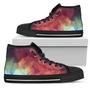 Abstract Nebula Cloud Galaxy Space Print Women's High Top Shoes