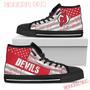 America Flag Italic Vintage Style New Jersey Devils High Top Shoes Sport Sneakers