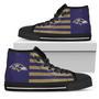 American Flag Baltimore Ravens High Top Shoes