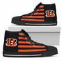 American Flag Cincinnati Bengals High Top Shoes