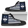 American Flag Connecticut Huskies High Top Shoes