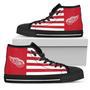 American Flag Detroit Red Wings High Top Shoes