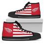 American Flag Detroit Red Wings High Top Shoes