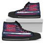 American Flag Vintage Baseball Atlanta Braves High Top Shoes