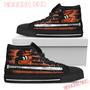 American Flag Vintage Baseball Baltimore Orioles High Top Shoes Sport Sneakers