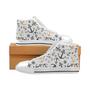 Anchors Rudders pattern Men's High Top Shoes White